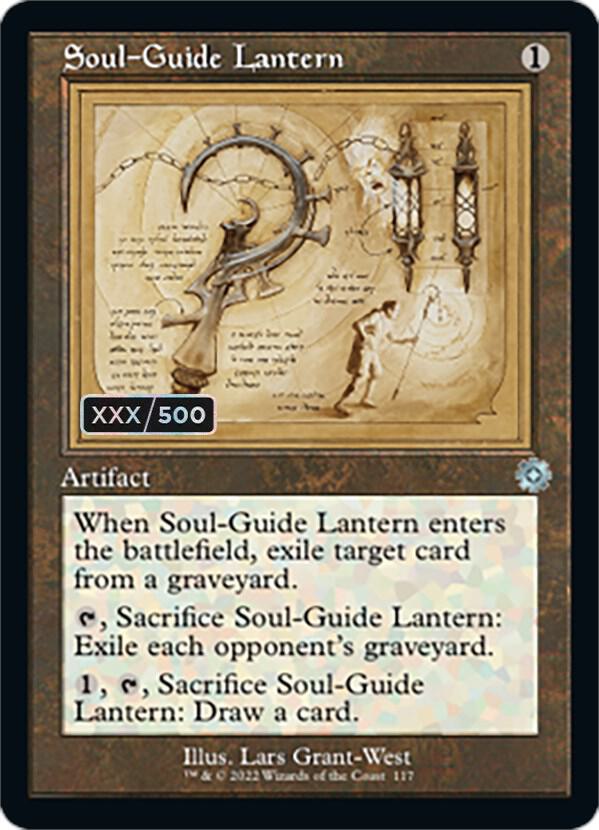 Soul Guide Lantern Schematic Serial Numbered 117z/63 (The Brothers' War: Retro Frame Artifacts)  - Foil | Good Games Modbury