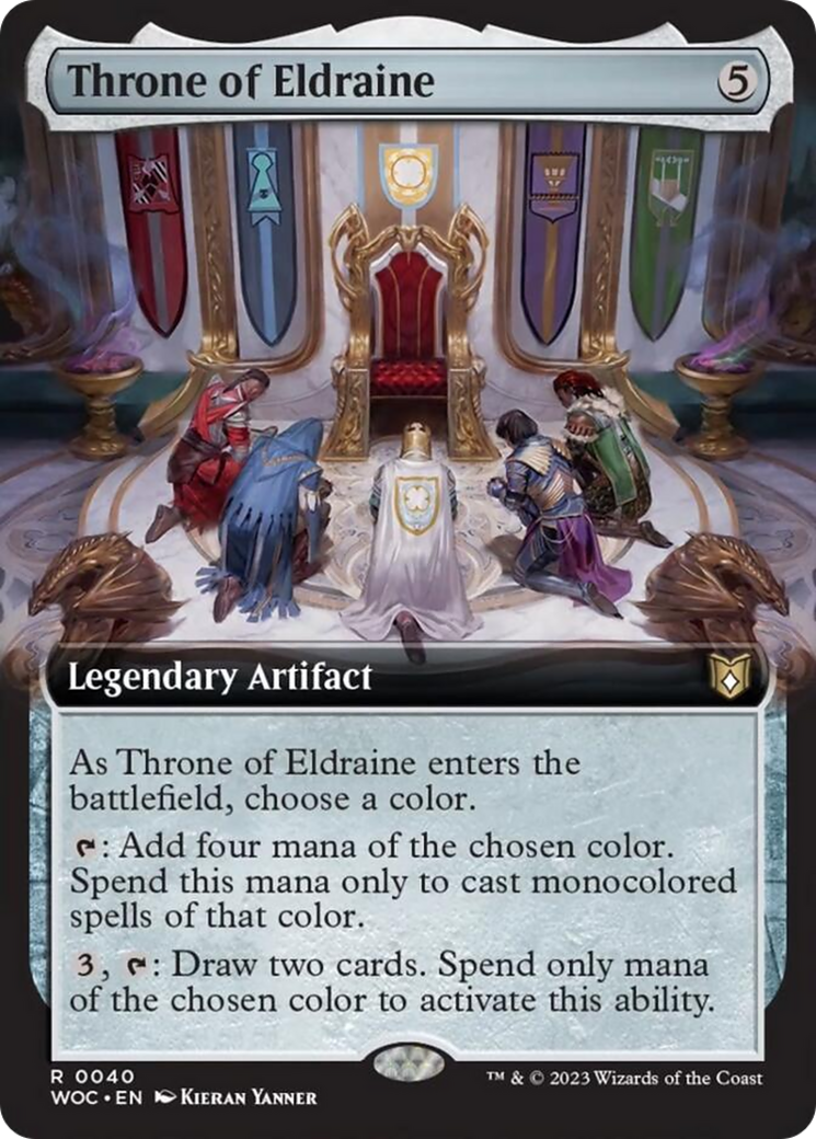 Throne of Eldraine (Extended Art) [Wilds of Eldraine Commander] | Good Games Modbury