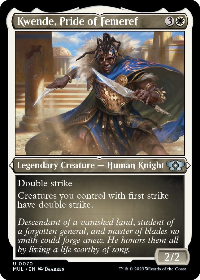 Kwende, Pride of Femeref 70/65 (March of the Machine: Multiverse Legends)  - Etched Foil | Good Games Modbury