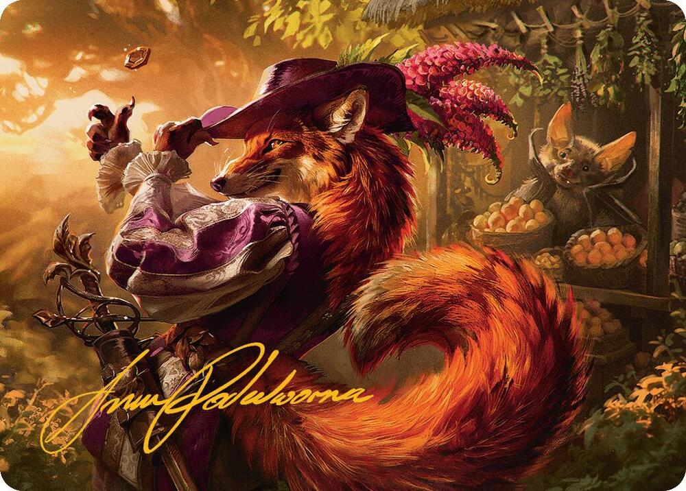 Mr Foxglove Art Card Gold Stamped Signature 31 (Art Series: Bloomburrow)  | Good Games Modbury