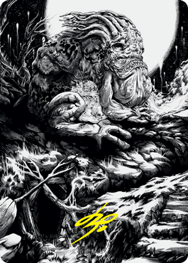 Grolnok, the Omnivore Art Card (Gold-Stamped Signature) [Innistrad: Crimson Vow Art Series] | Good Games Modbury