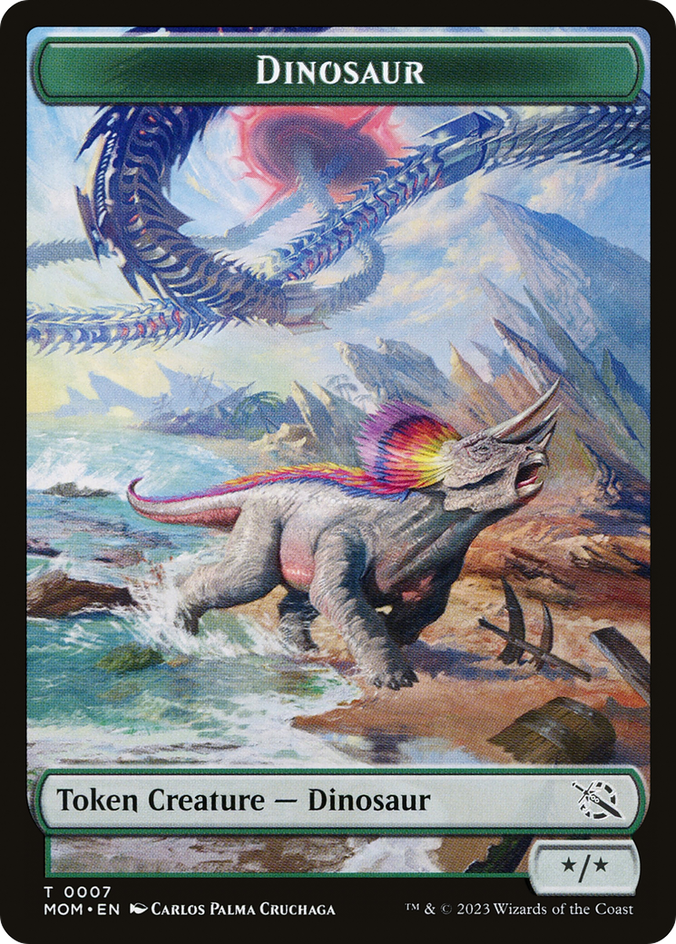 Treasure (20) // Dinosaur Double-Sided Token [March of the Machine Tokens] | Good Games Modbury