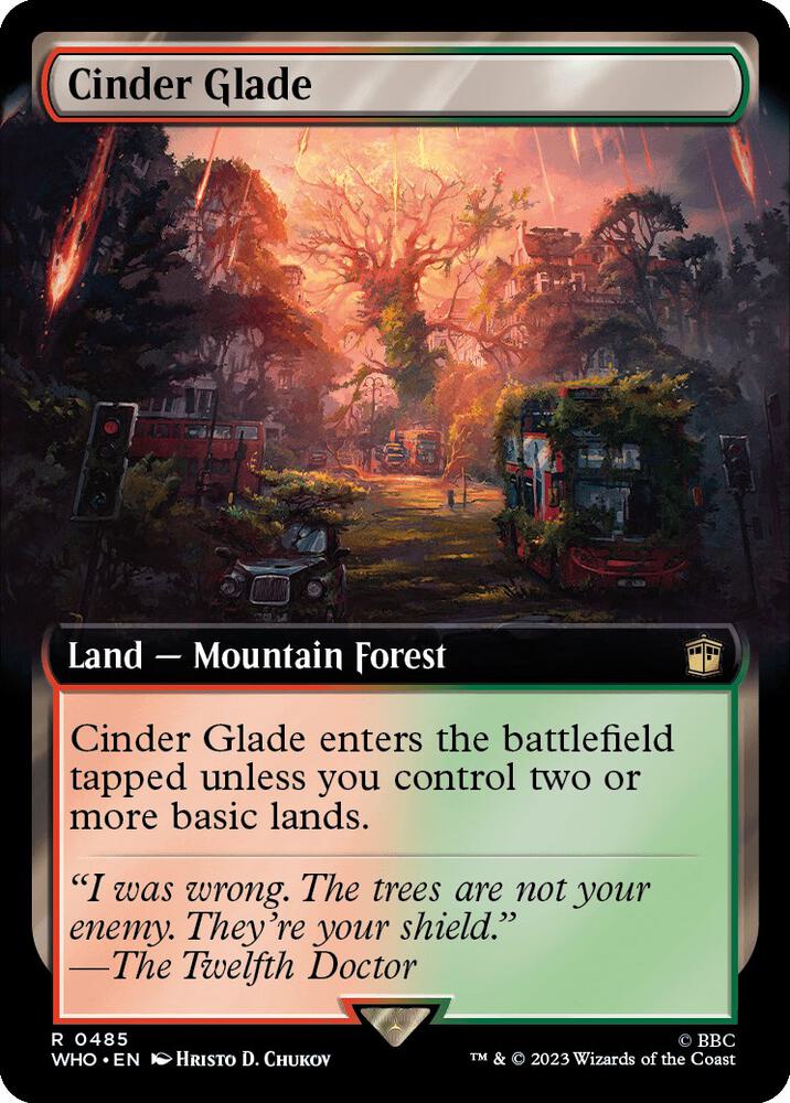 Cinder Glade 485/331 (Universes Beyond: Doctor Who)  - Extended Art Foil | Good Games Modbury