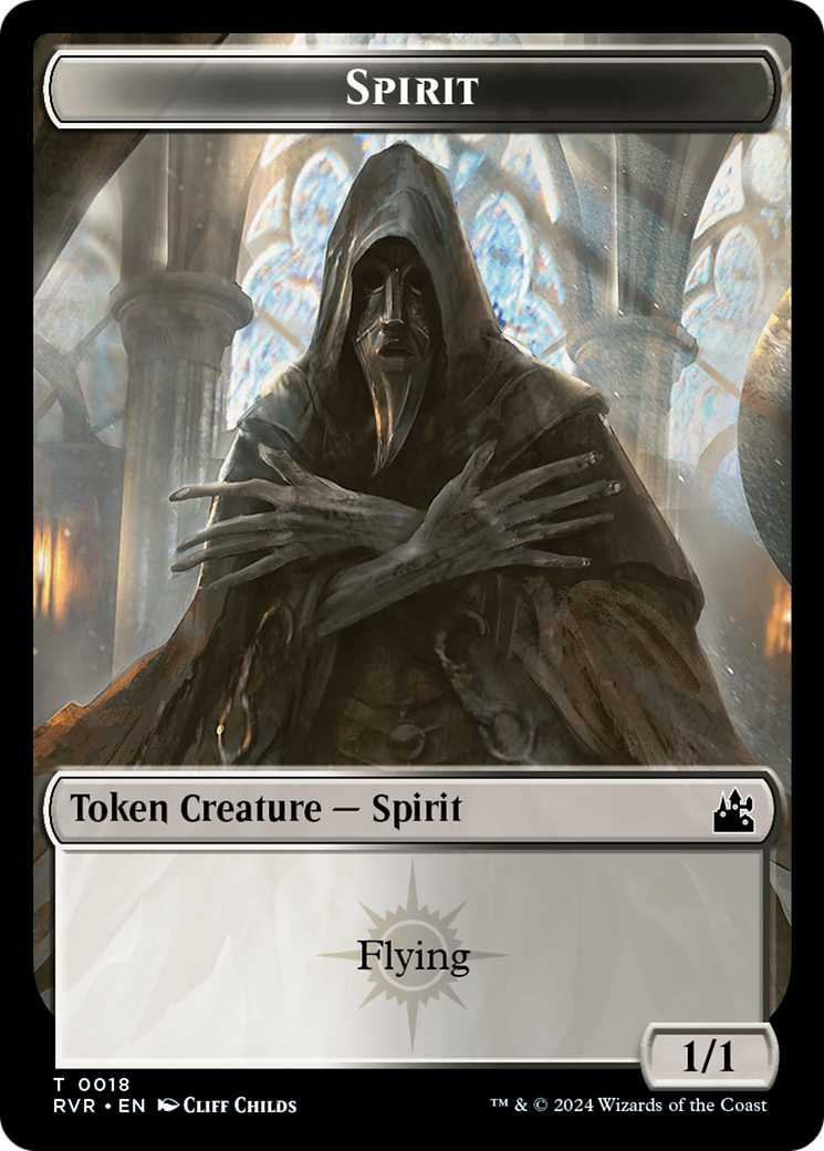 Spirit Token (0018) [Ravnica Remastered Tokens] | Good Games Modbury