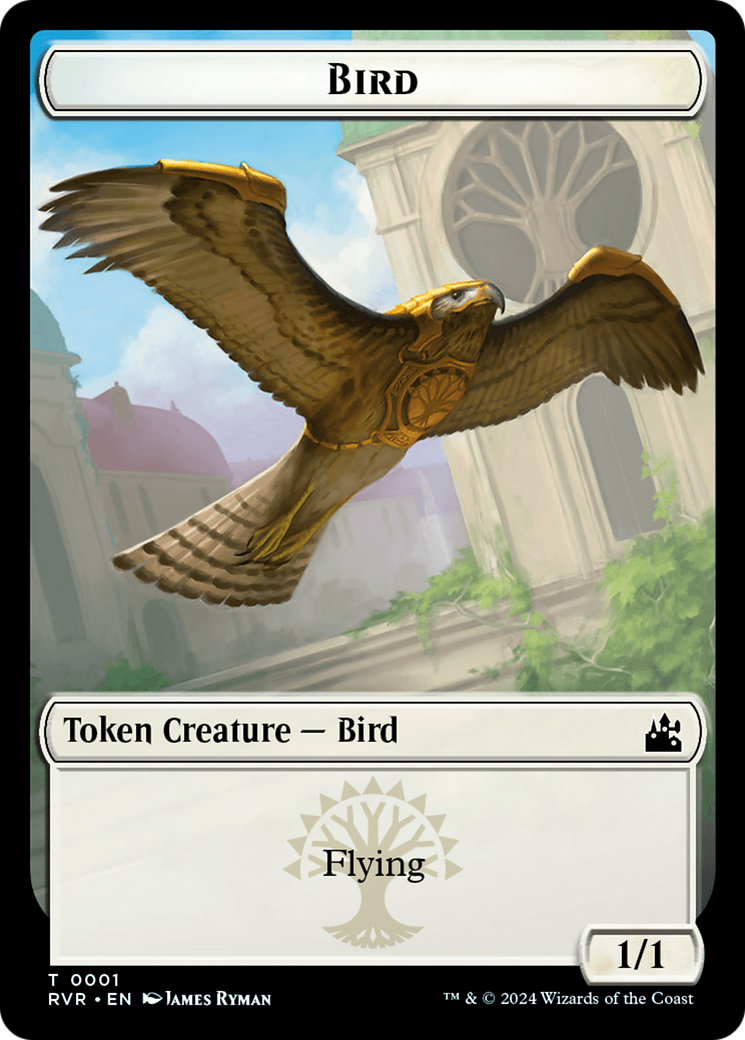 Bird // Rhino Double-Sided Token [Ravnica Remastered Tokens] | Good Games Modbury