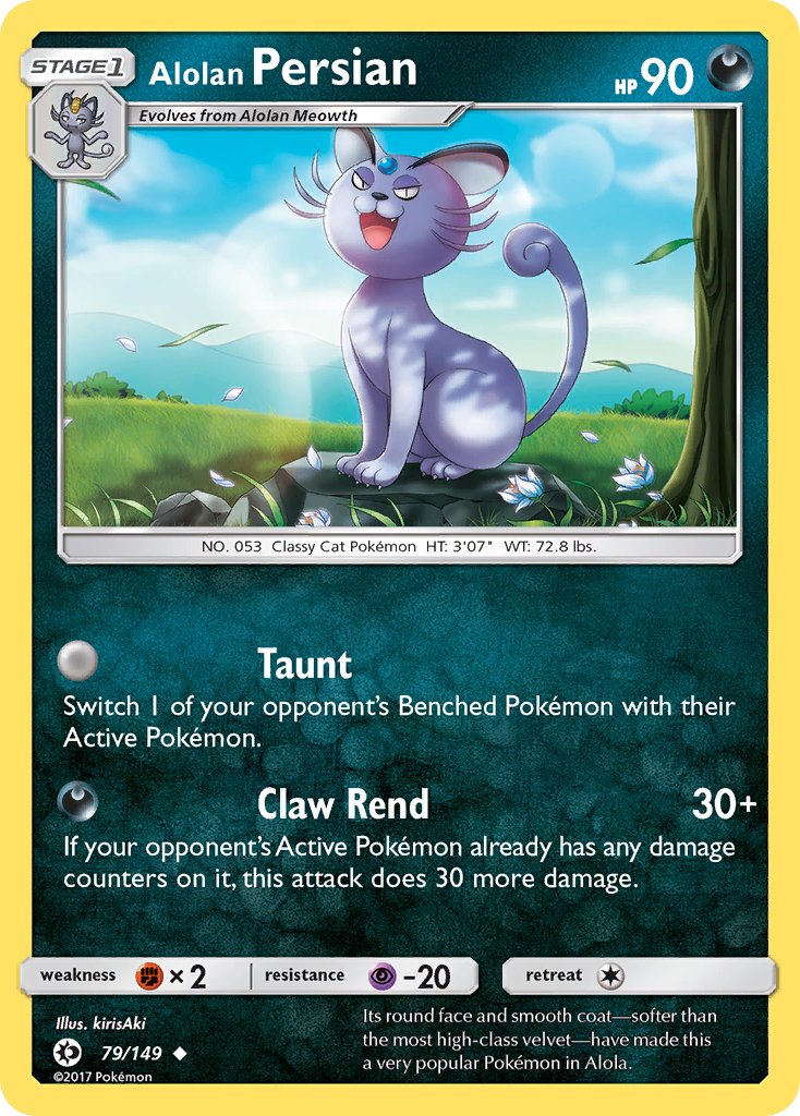 Alolan Persian (79/149) (Cosmos Holo) (Blister Exclusive) [Sun & Moon: Base Set] | Good Games Modbury