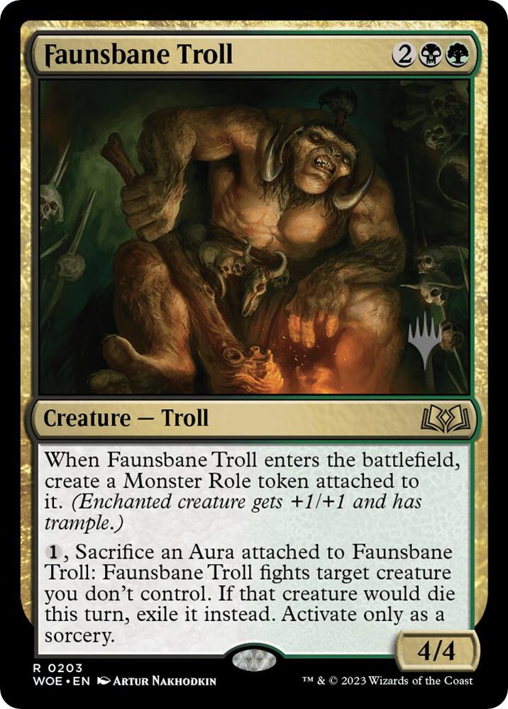Faunsbane Troll 203p/200 (Promo Pack: Wilds of Eldraine)  | Good Games Modbury