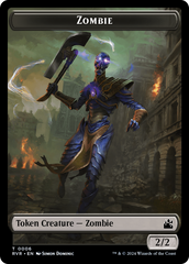 Saproling // Zombie Double-Sided Token [Ravnica Remastered Tokens] | Good Games Modbury