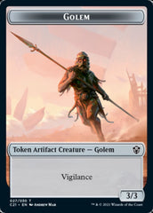 Golem (027) // Thopter Double-Sided Token [Commander 2021 Tokens] | Good Games Modbury