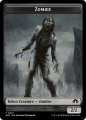 Insect (0043) (Ripple Foil) // Zombie Double-Sided Token [Modern Horizons 3 Tokens] | Good Games Modbury