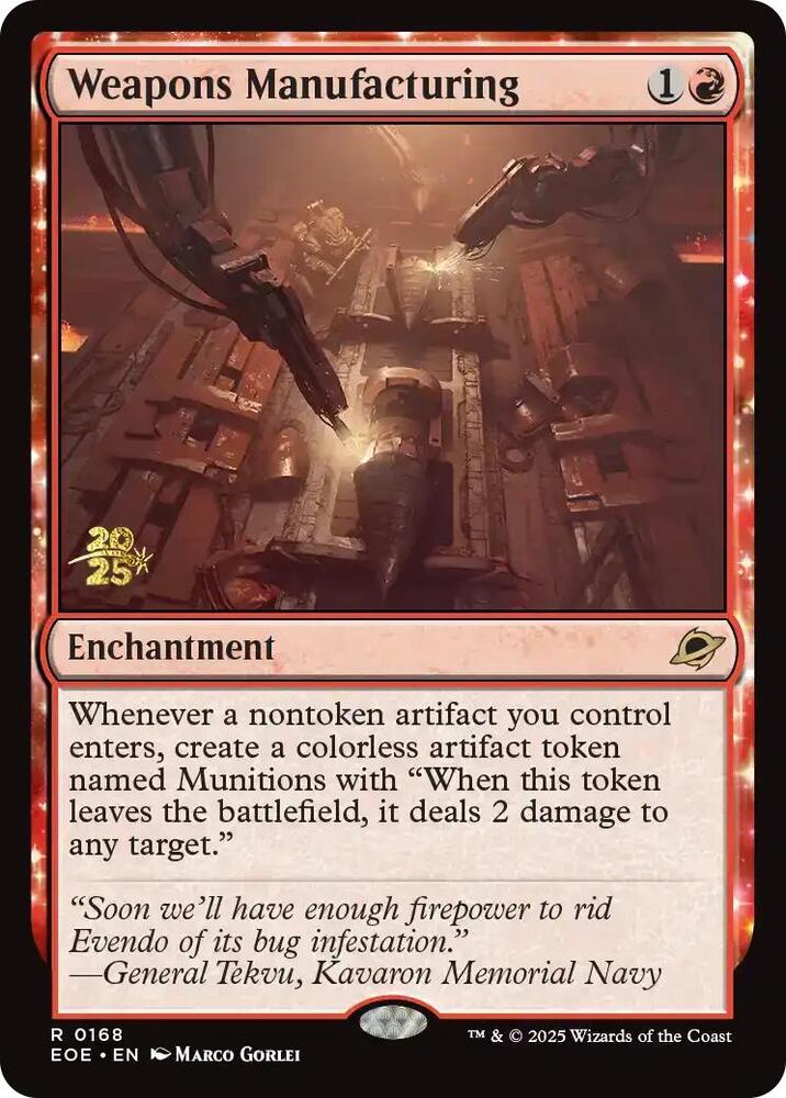Weapons Manufacturing 168s/160 (Prerelease Cards)  - Foil | Good Games Modbury