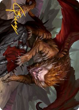 Manticore Art Card Gold Stamped Signature 6 (Art Series: Adventures in the Forgotten Realms)  | Good Games Modbury
