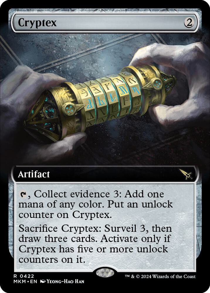 Cryptex 422/286 (Murders at Karlov Manor)  - Extended Art Foil | Good Games Modbury