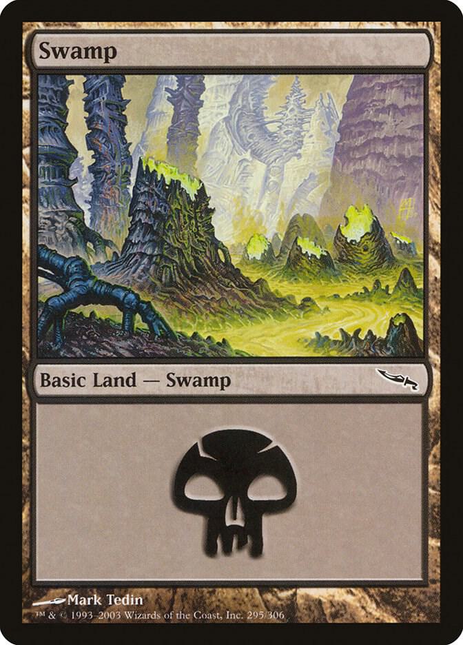 Swamp 295/306 (Mirrodin)  - Foil | Good Games Modbury