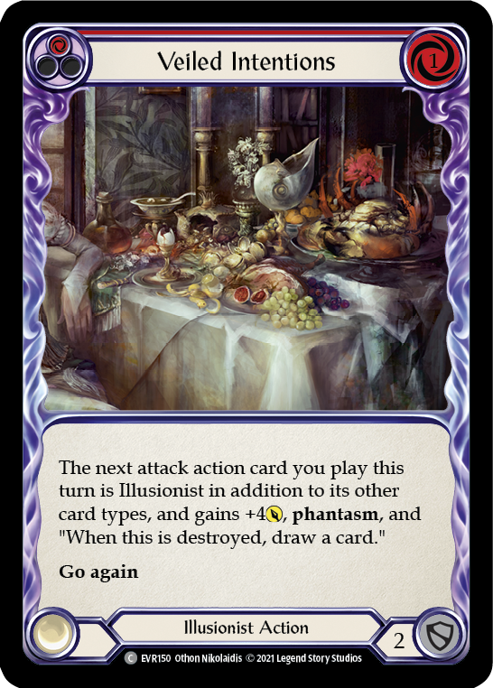 Veiled Intentions (Red) [EVR150] (Everfest)  1st Edition Rainbow Foil | Good Games Modbury