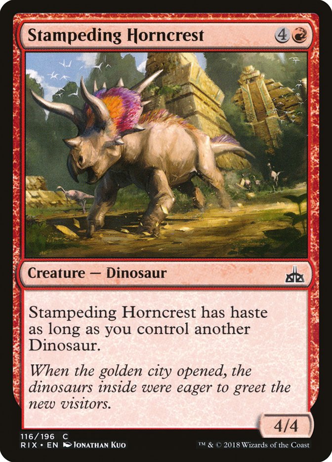Stampeding Horncrest 116/196 (Rivals of Ixalan)  | Good Games Modbury