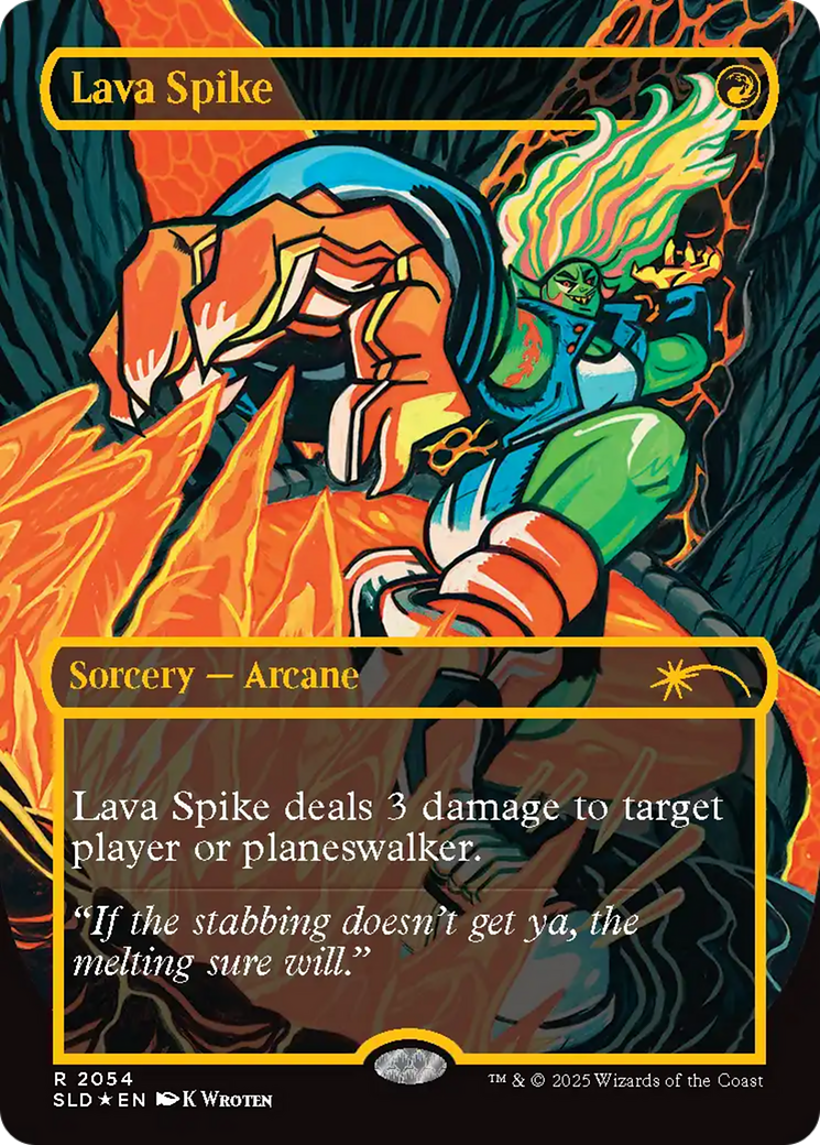 Lava Spike (2054) (Raised Foil) [Secret Lair Drop Series] | Good Games Modbury