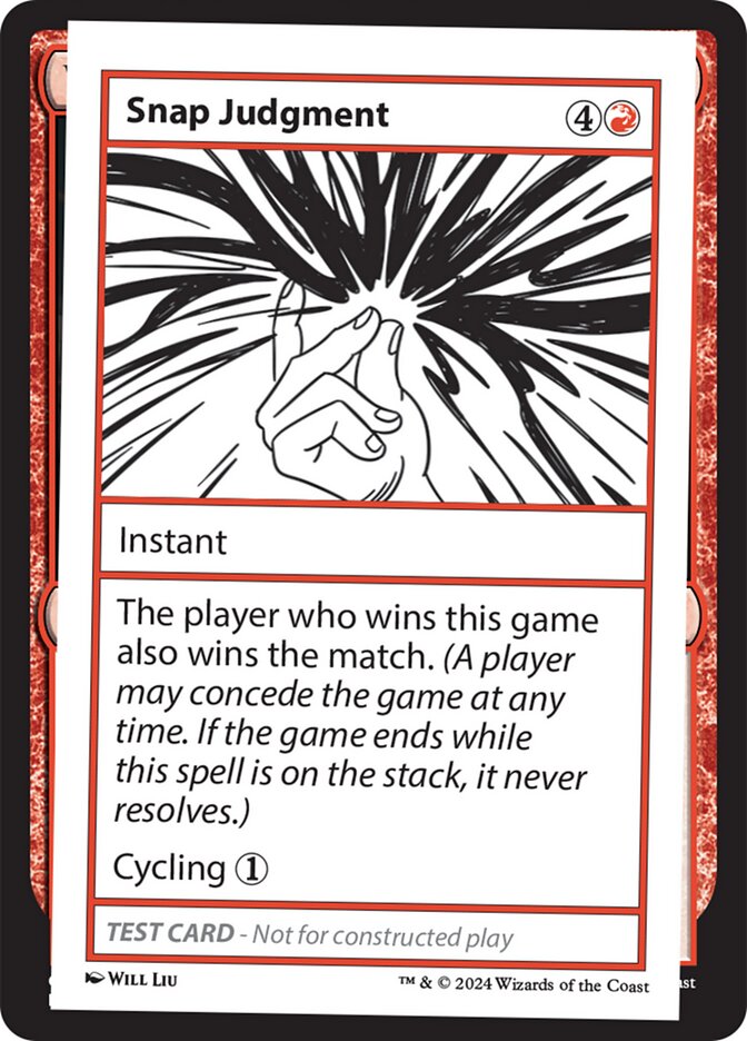 Snap Judgment 567/390 (Mystery Booster 2 Playtest Cards)  | Good Games Modbury