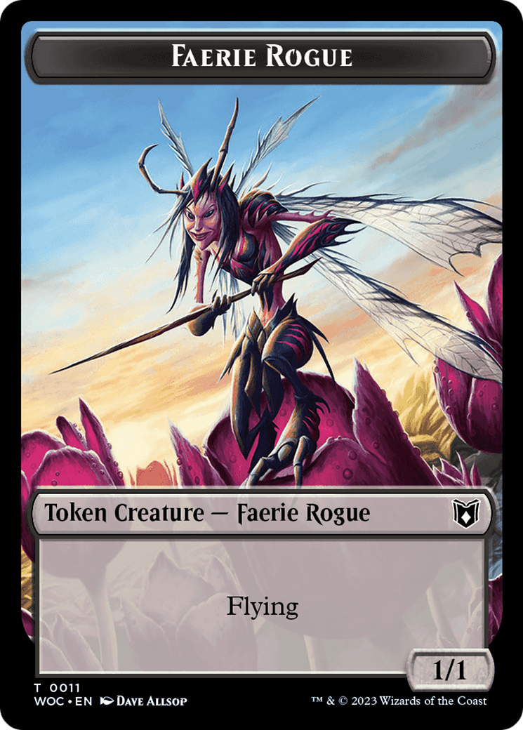 Faerie Rogue // Pirate (0011) Double-Sided Token [Wilds of Eldraine Commander] | Good Games Modbury