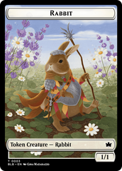 Agate Instigator // Rabbit Double-Sided Token [Bloomburrow Commander Tokens] | Good Games Modbury