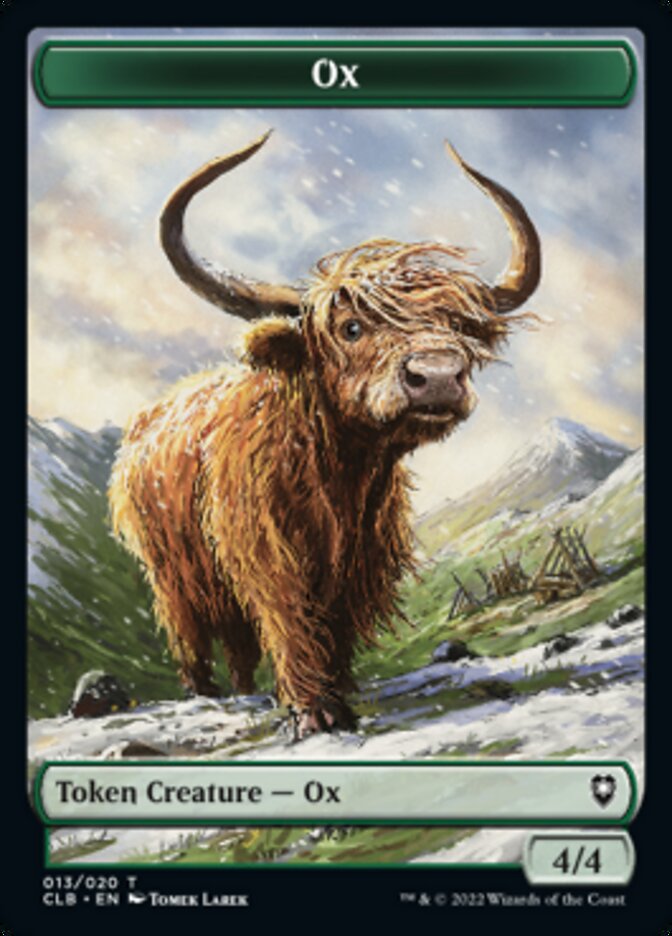 Ox Token [Commander Legends: Battle for Baldur's Gate Tokens] | Good Games Modbury