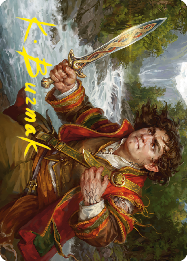 Frodo Baggins Art Card (16/81) (Gold-Stamped Signature) [The Lord of the Rings: Tales of Middle-earth Art Series] | Good Games Modbury