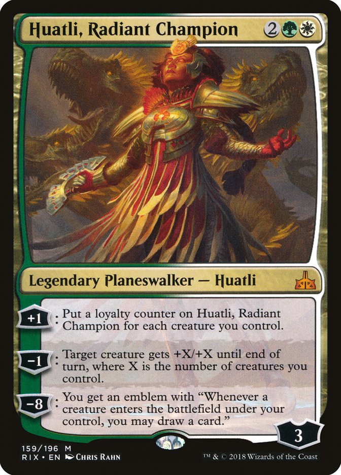 Huatli, Radiant Champion 159/196 (Rivals of Ixalan)  - Foil | Good Games Modbury