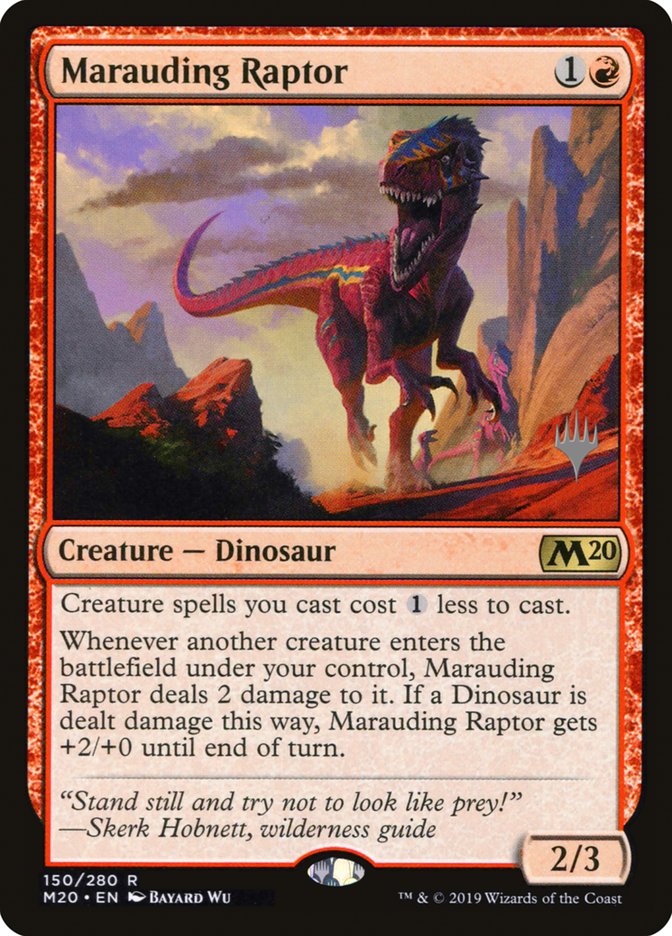 Marauding Raptor (Promo Pack) [Core Set 2020 Promos] | Good Games Modbury