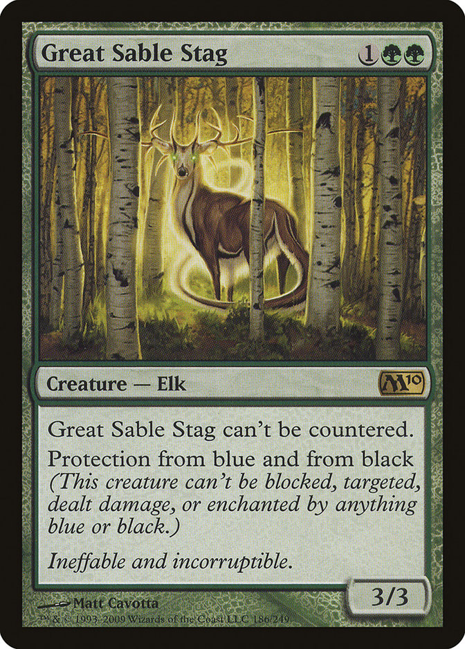 Great Sable Stag 186 (Magic 2010 (M10))  | Good Games Modbury