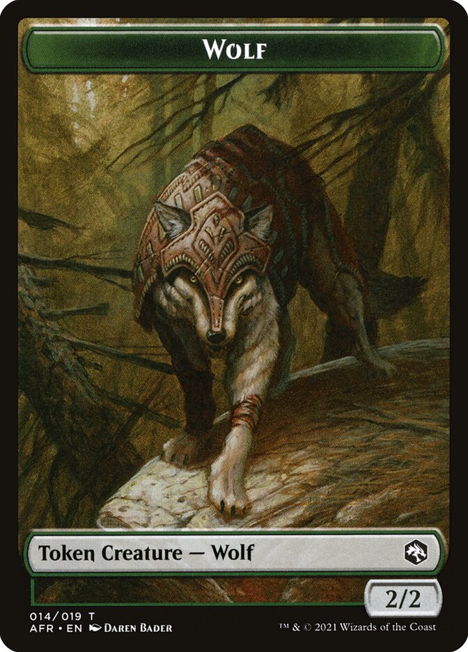 Wolf // Icingdeath, Frost Tongue Double-Sided Token [Dungeons & Dragons: Adventures in the Forgotten Realms Tokens] | Good Games Modbury