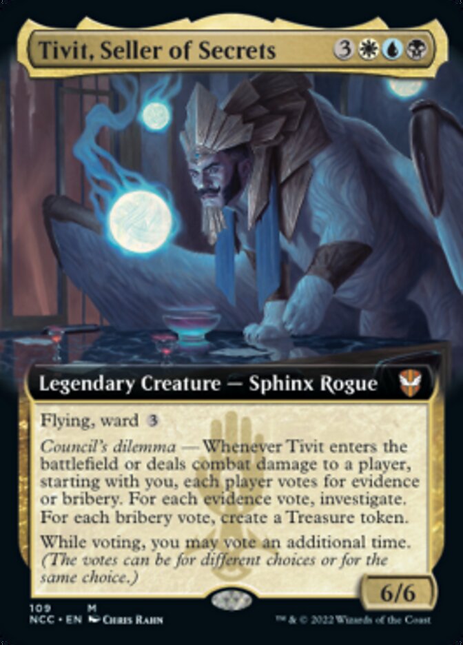 Tivit, Seller of Secrets (Extended Art) [Streets of New Capenna Commander] | Good Games Modbury