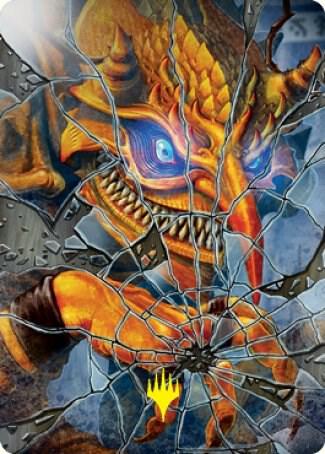 Reflection of Kiki Jiki Art Card Gold Stamped Signature 64 (Art Series: Kamigawa: Neon Dynasty)  | Good Games Modbury
