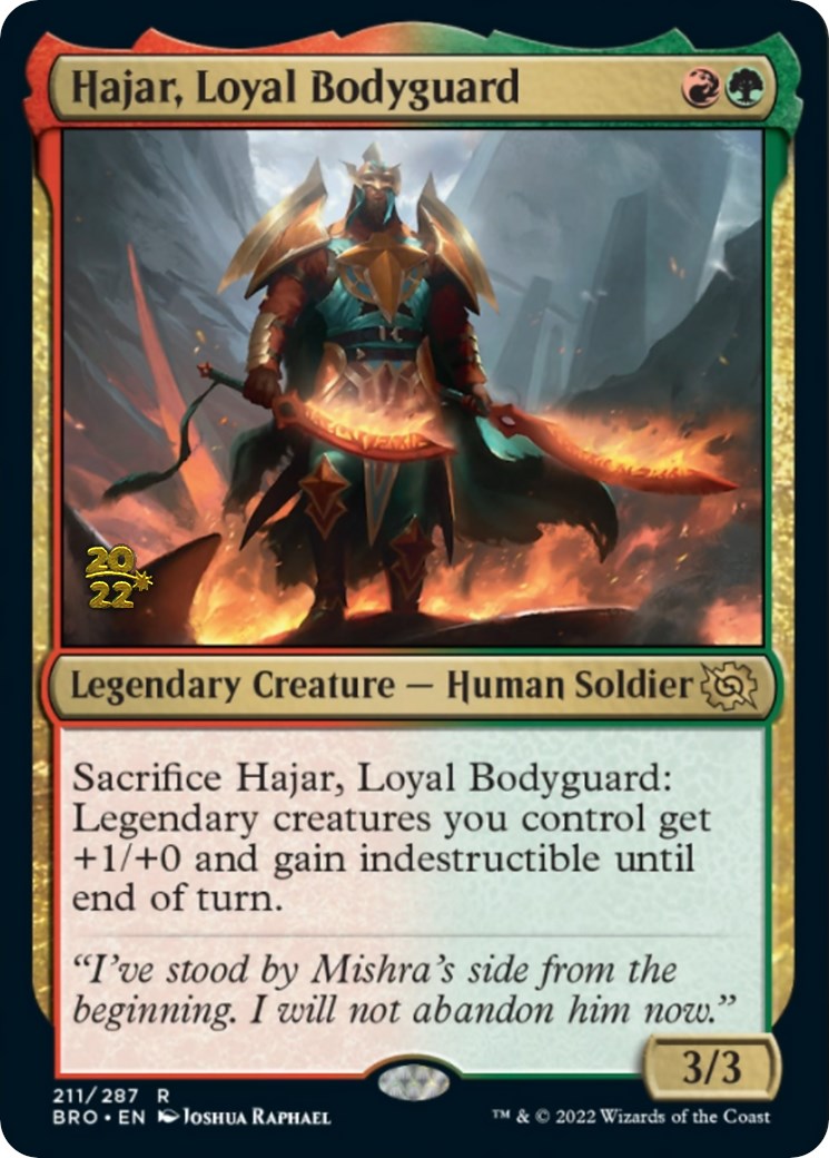Hajar, Loyal Bodyguard [The Brothers' War: Prerelease Promos] | Good Games Modbury