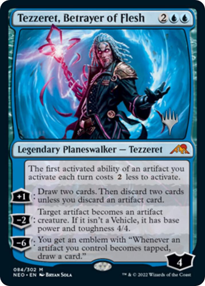Tezzeret Betrayer of Flesh 84p/157 (Promo Pack: Kamigawa: Neon Dynasty)  - Foil | Good Games Modbury