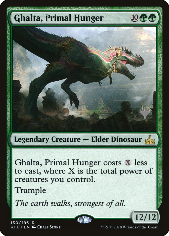 Ghalta, Primal Hunger (Promo Pack) [Rivals of Ixalan Promos] | Good Games Modbury