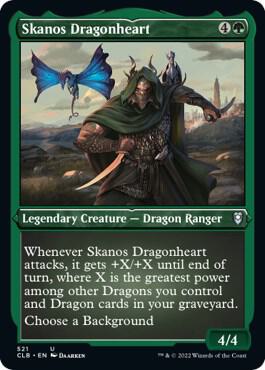 Skanos Dragonheart 521 (Commander Legends: Battle for Baldur's Gate)  - Etched Foil | Good Games Modbury