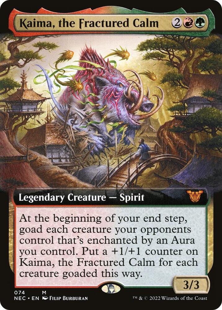 Kaima, the Fractured Calm 74/38 (Commander: Kamigawa: Neon Dynasty)  - Extended Art | Good Games Modbury