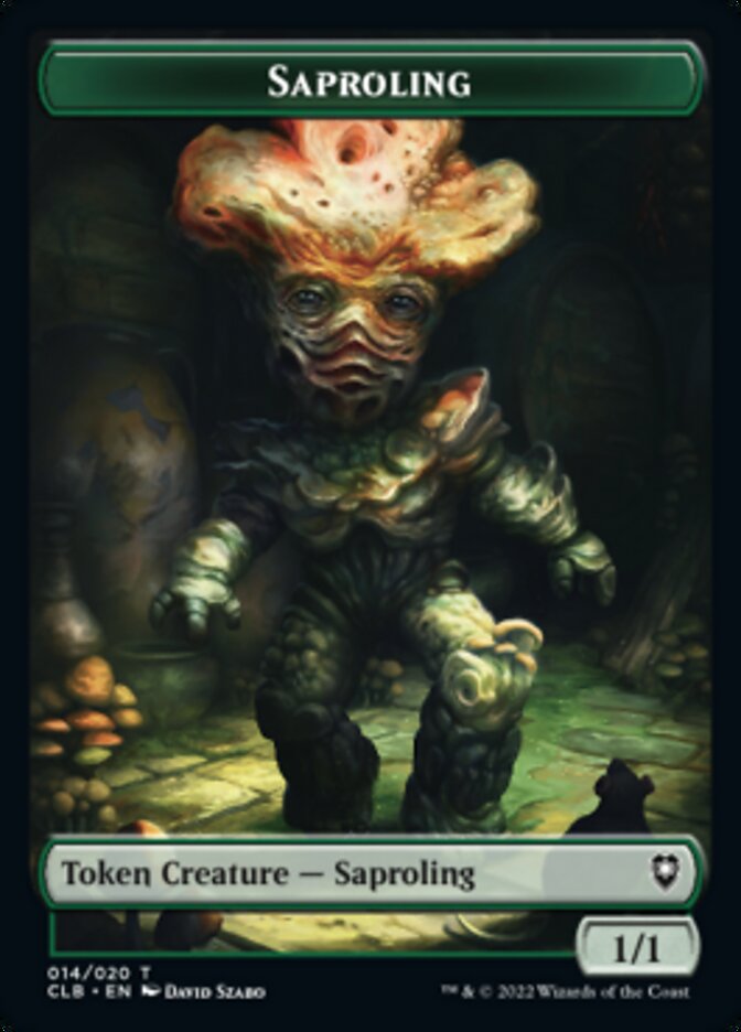 Treasure // Saproling Double-Sided Token [Commander Legends: Battle for Baldur's Gate Tokens] | Good Games Modbury