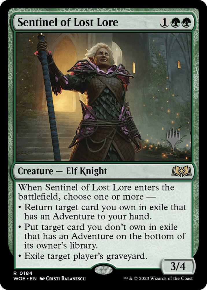 Sentinel of Lost Lore 184p/200 (Promo Pack: Wilds of Eldraine)  - Foil | Good Games Modbury