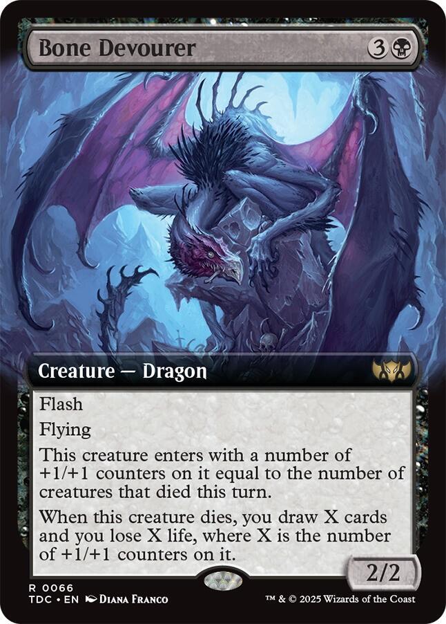 Bone Devourer 66 (Commander: Tarkir: Dragonstorm)  - Extended Art | Good Games Modbury