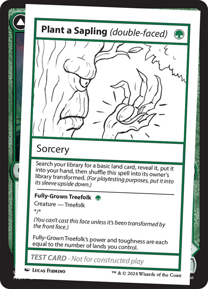Plant a Sapling // Fully-Grown Treefolk 582/390 (Mystery Booster 2 Playtest Cards)  | Good Games Modbury