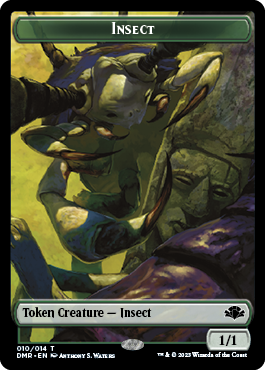 Insect Token [Dominaria Remastered Tokens] | Good Games Modbury