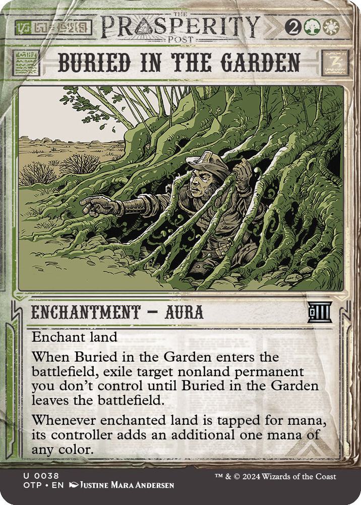 Buried in the Garden 38/65 (Outlaws of Thunder Junction: Breaking News)  - Showcase | Good Games Modbury