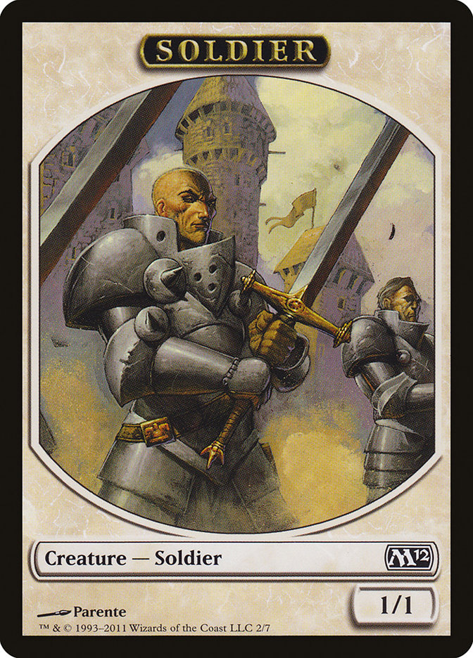 Soldier Token [Magic 2012 Tokens] | Good Games Modbury