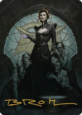 Liliana of the Veil Art Card Gold Stamped Signature 24 (Art Series: Dominaria United)  | Good Games Modbury