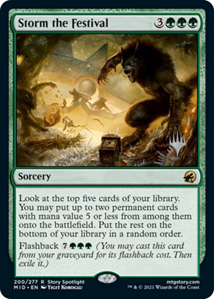 Storm the Festival 200 (Promo Pack: Innistrad: Midnight Hunt)  - Foil | Good Games Modbury