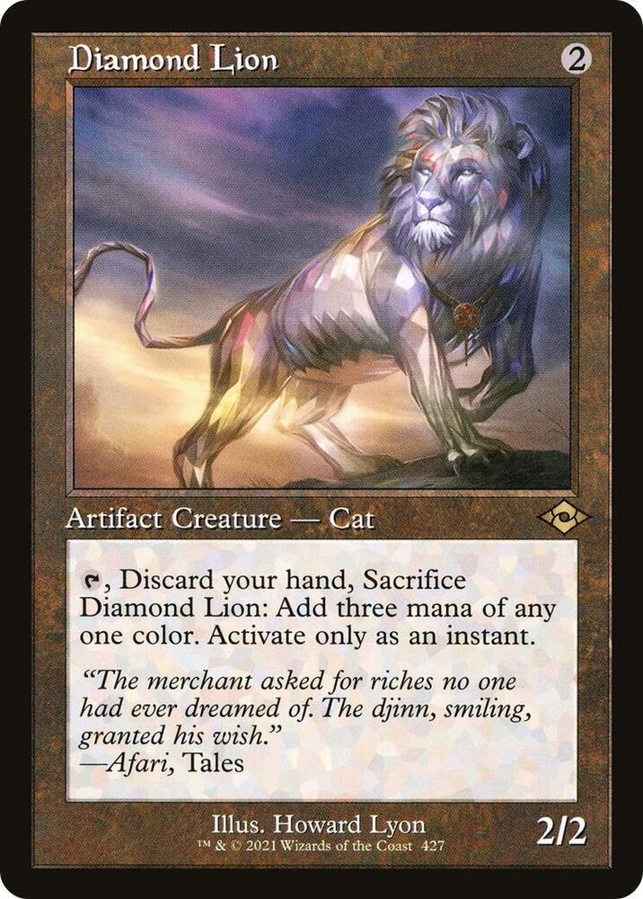 Diamond Lion Retro Frame 427 (Modern Horizons 2)  | Good Games Modbury
