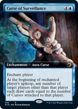 Curse of Surveillance Extended Art 334/277 (Innistrad: Midnight Hunt)  - Foil | Good Games Modbury