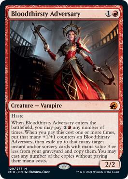 Bloodthirsty Adversary 129/277 (Innistrad: Midnight Hunt)  - Foil | Good Games Modbury