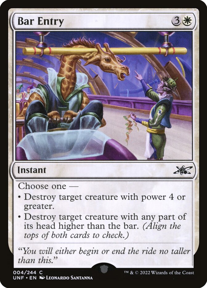Bar Entry 4/244 (Unfinity)  - Foil | Good Games Modbury